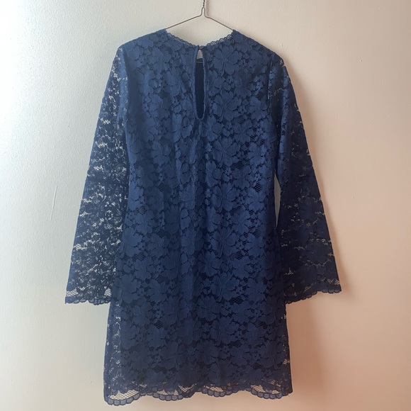Navy long sleeve dress - Picture 2 of 3